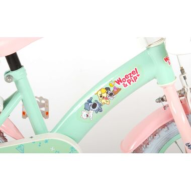 Woezel & Pip Kinderfiets - Meisjes - 12 inch - Mint/Roze